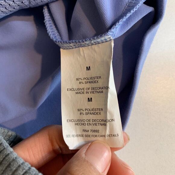 Layer 8 Jacket Womens M Medium Blue Qwick Dry Full Zip Bungee Waist Back Hooded - Picture 10 of 12